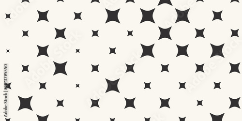 Bild auf Leinwand Seamless black monochrome geometric pattern background