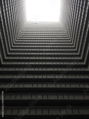 Looking Up Building Interior