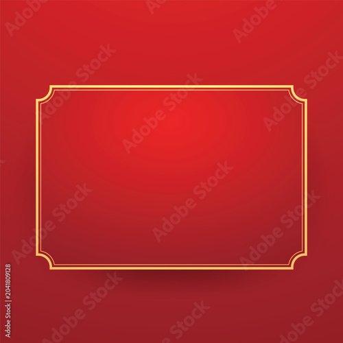 Happy Chinese new year 2027. Chinese new year banner for show product. Greeting card. China frame with lantern on red background.