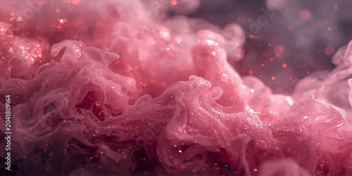 Soft pink vapor dances through a fluid abstract landscape, creating an enchanting visual of movement, elegance, and dreamy imagination.