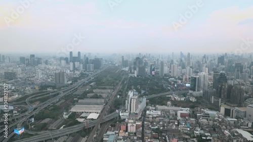 time lapse of the Bangkok city skyline