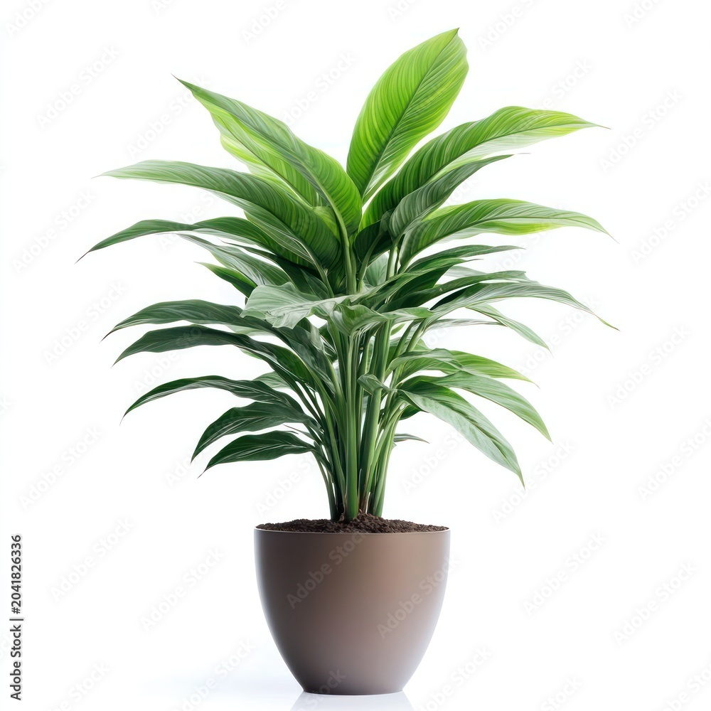 Fototapeta premium Green interior plant isolated on white background