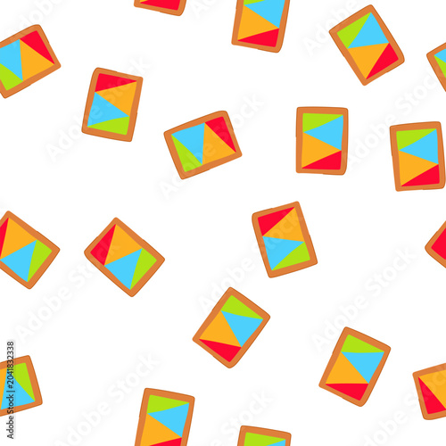 Εκτύπωση καμβά pattern learning shape sorter cartoon