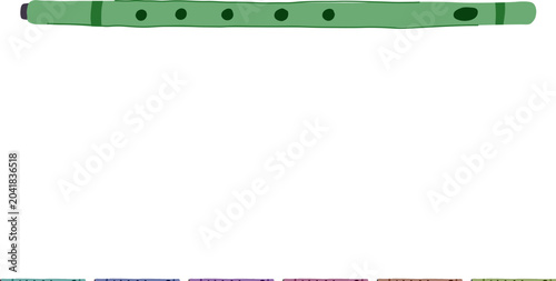 Photography notes flute cartoon