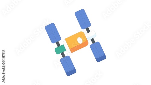 Space Station Animated Video Icon