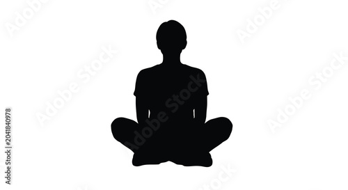 Foto silhouette of person sitting cross legged cross legged