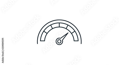 speedometer line icon on white background gauge
