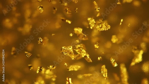 Luxury transparent cream gel with sparkling 24k gold floating particles serum, beauty products, wellness ads cosmetic Skin care, face creme, mask, body lotion, moisturizer, fluid. Abstract background.