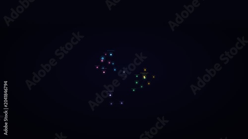 Youth Skill Constellation Map Orbiting Star Galaxy Motion Background 4K