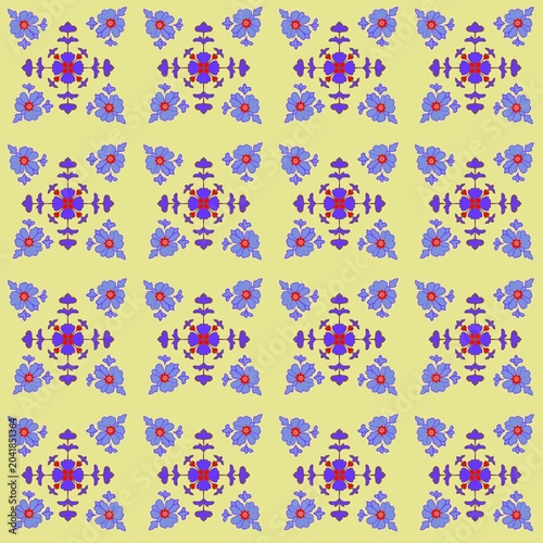 Cuadro en lienzo Seamless pattern and local textile patterns
