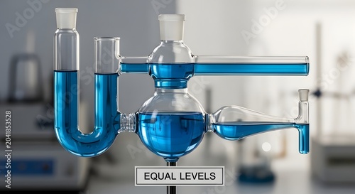 Equal Levels Balance Concept Representing Fair Distribution Stability Measurement Consistency and Process Accuracy