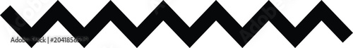 Foto Seven evenly spaced pointed tops form a jagged zigzag line with clear triangular