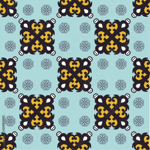 фотографія Seamless pattern and local textile patterns