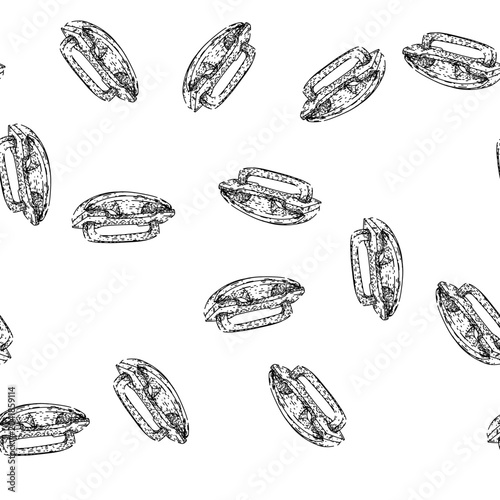 Foto seamless pattern desk ink blotter hand drawn