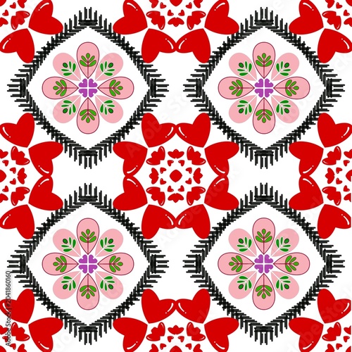 Obraz na plátně Background and seamless pattern