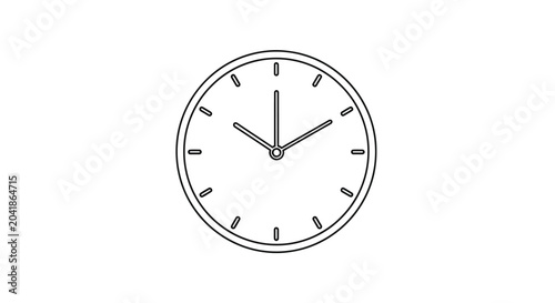 Quadro su tela clock face line art timepiece hour minute