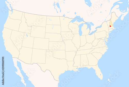 Fotografie Locator Map of the County Cheshire (New Hampshire, US) showing the Contiguous Un
