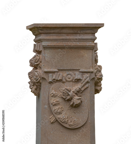 Konstfotografi Elements of architectural decorations of buildings, columns and tops, gypsum molding, wall texture and stucco patterns