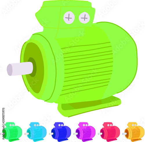 Fotografie commutator electric motor cartoon