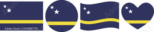 Curacao flag illustrator country flags symbol National Collection International  Set