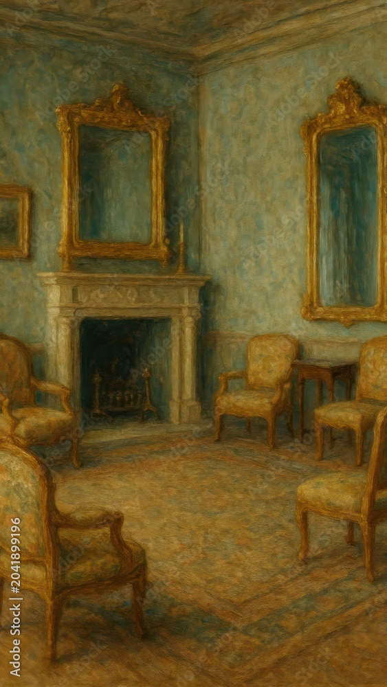 Obraz premium Elegant vintage room illustration