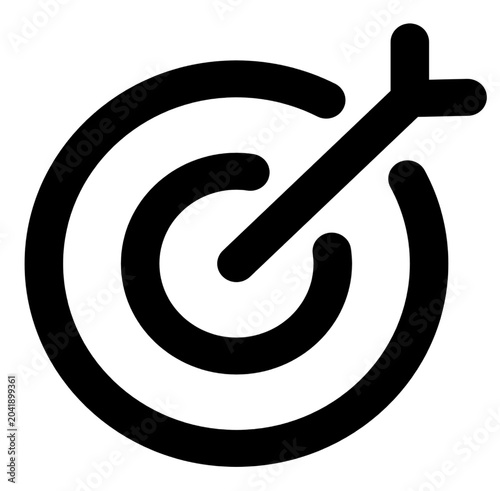 Target icon. Simple illustration of target icon for web design isolated on white background