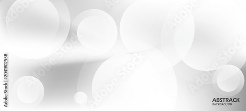 Foto Luxury grayscale abstract background with floating translucent circles, soft volumetric light, layered shadows, smooth gradient depth, premium minimalist style