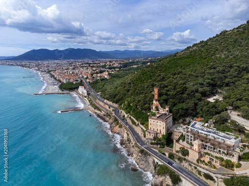 View of the Borghetto Santo Spirito Castle in Liguria