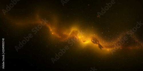 Photos A vibrant nebula of swirling golden dust and cosmic gas illuminates the darkness of space, hinting at the birth of stars and the vast mysteries of the universe