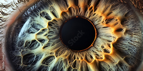 Cross Section of Human Eye Showing Internal Structure for Medical Education and Ophthalmology Anatomy Visualization
