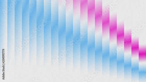 Fotografija Abstract background with vertical gradient bars shifting from cool blue to vibrant magenta, featuring a soft grainy texture