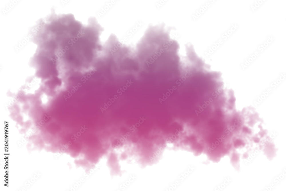 Fototapeta premium Vibrant Pink Abstract Smoke Cloud Isolated on Transparent Background