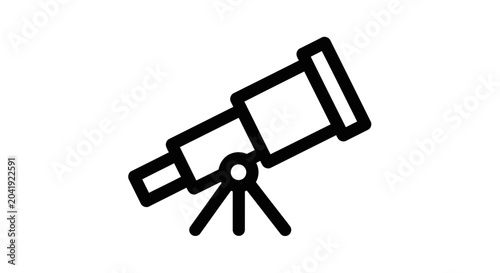 Bild auf Leinwand Telescope Icon: Exploring the Universe, Science and Astronomy