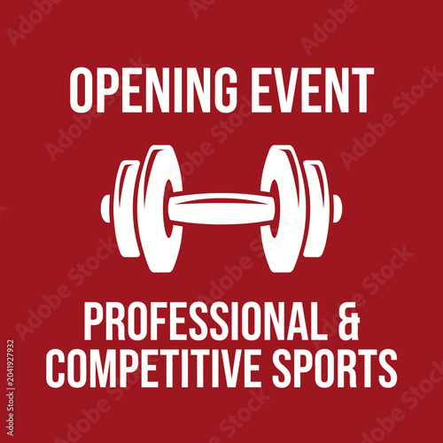 Grand Opening Event For Professional And Competitive Sports Featuring Gym Workouts Activities