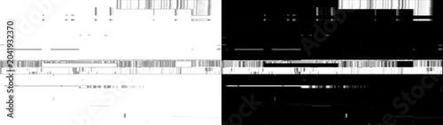 Tableau sur toile Digital data glitch block artifact isolated on transparent background