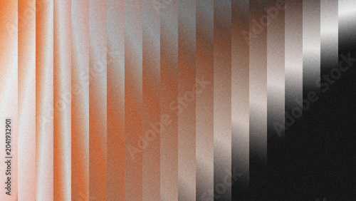 Bilde på lerret Abstract background with vertical gradient stripes in warm brown, terracotta, and black tones, featuring a textured grainy noise effect