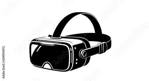 Foto Virtual reality VR headset vector illustration isolated on white