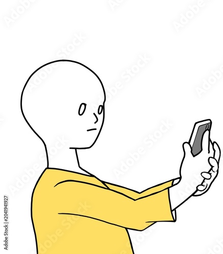Person viewing smartphone at arm’s length