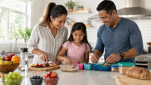 Family Preparing Healthy Lunch for Preventive Wellness