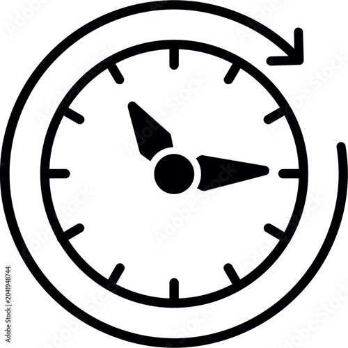 Tableau sur toile Clockwise Icon