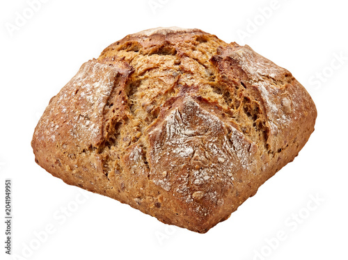 Photos Rustic Square Rye Bread Loaf Isolated on Transparent Background