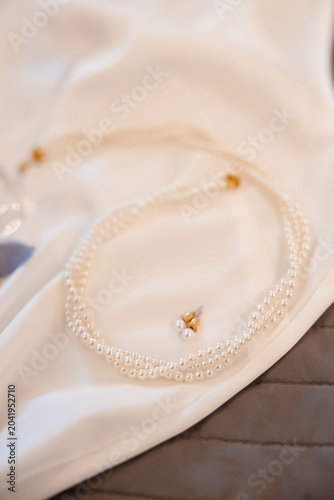 Elegant White Bridal Slingback Heels Prepared for Wedding Day Celebration