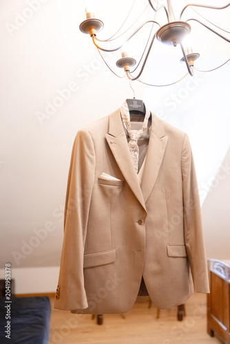 Elegant Groom Getting Ready for Wedding Ceremony in Classic Formal Attire