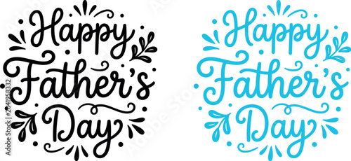 Canvastavla Happy Fathers Day Typography Vector Design