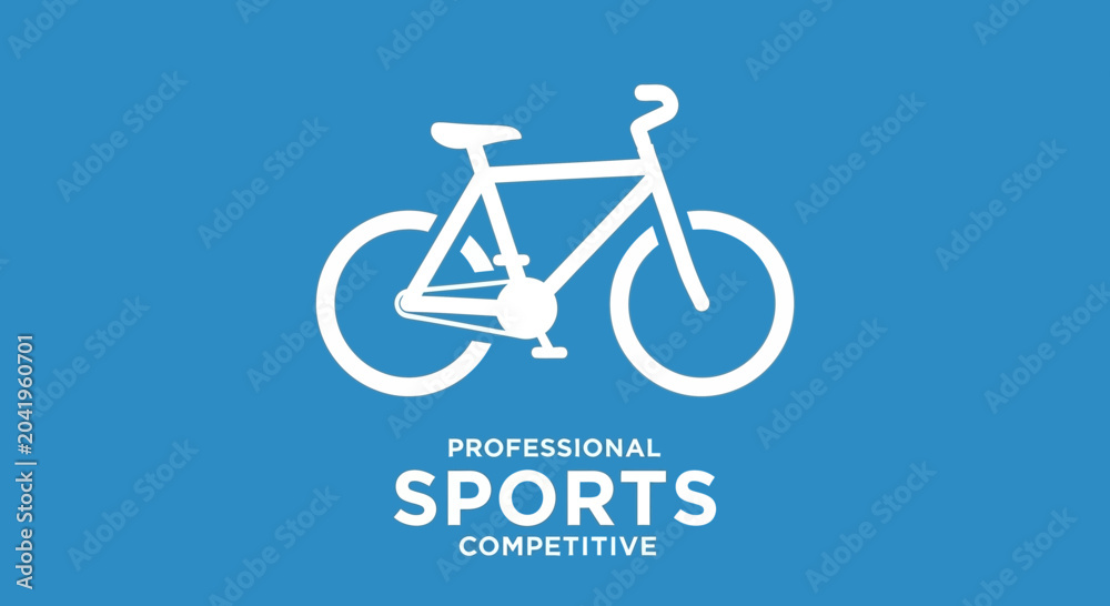 Fototapeta premium Minimalist Bicycle Design Illustrating Professional Sports and Competitive Spirit