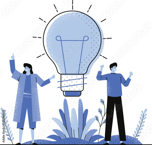 Εκτύπωση καμβά Creative team brainstorming and generating new innovative ideas with innovation