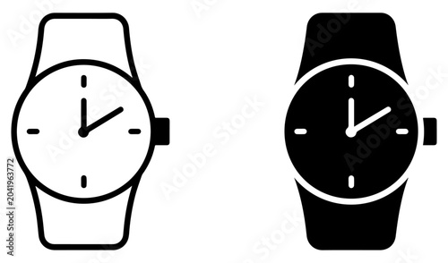 Bild auf Leinwand wristwatch time management vector icon