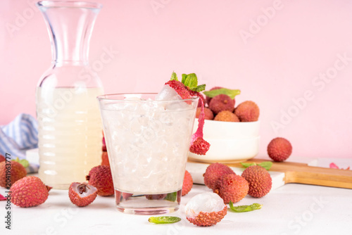 Εκτύπωση καμβά Lychee fruit tasty margarita cocktail