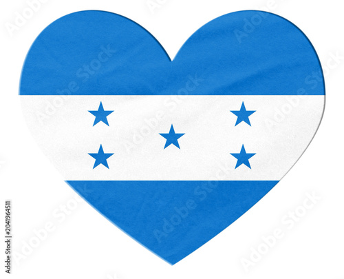 Honduras flag heart shape transparent background