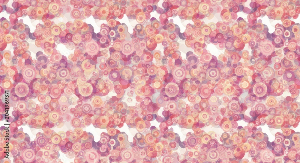 Fototapeta premium Abstract pink and orange watercolor floral pattern.